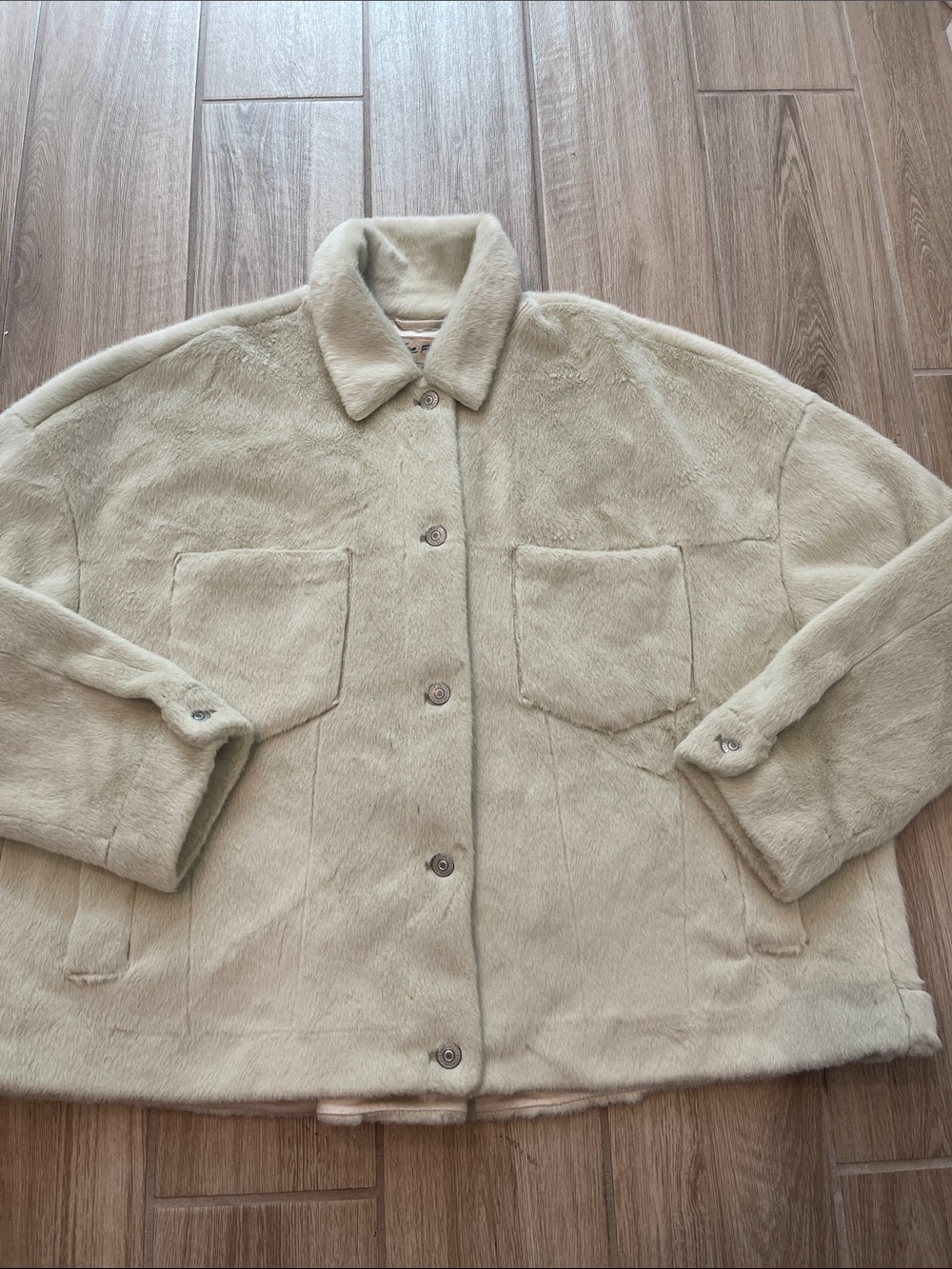 We The Free Cozy Opal Swing Faux Fur Jacket Sz S - Picture 6 of 14